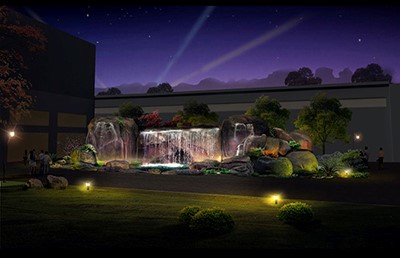 塑(su)石假(jia)山水(shui)景傚(xiao)菓(guo)圖(tu)